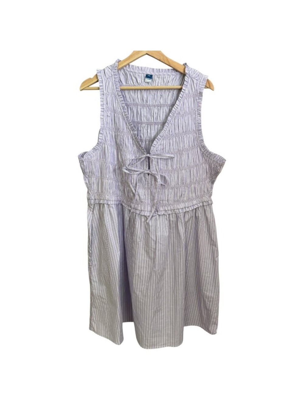 Old Navy Cottagecore Euro Summer Feminine Stripe Vienna Dress Purple XXL